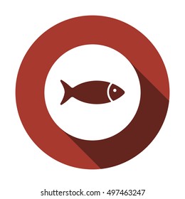 Fish Icon,vector. Flat design.