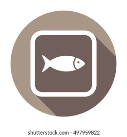 Fish Icon,vector. Flat design.