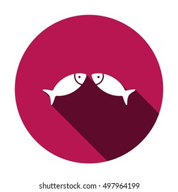 Fish Icon,vector. Flat design.