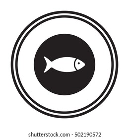 Fish Icon,vector. Flat design.