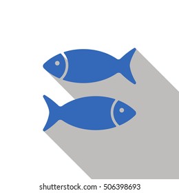 Fish Icon,vector. Flat design.