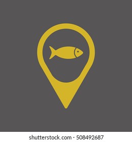 Fish Icon,vector. Flat design.