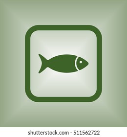 Fish Icon,vector. Flat design.