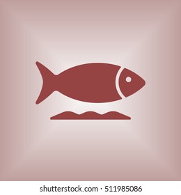 Fish Icon,vector. Flat design.