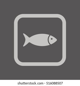 Fish Icon,vector. Flat design.