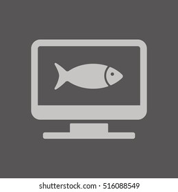 Fish Icon,vector. Flat design.