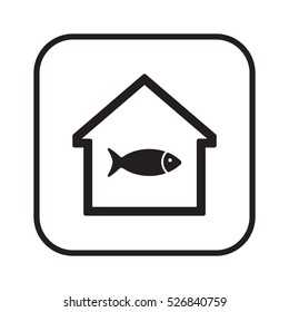 Fish Icon,vector. Flat design.