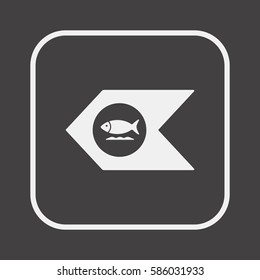 Fish Icon,vector. Flat design.