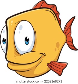  fish illustartion cute cartoon with big eyes