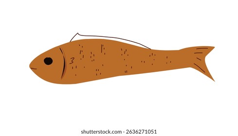 fish illustration design. stock vector.