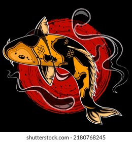 Ilustración de peces para diseño con característica vectorial