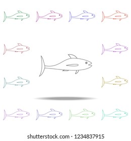 a fish illustration. Element of sea animal for mobile concept and web apps. Thin line a fish illustration can be used for web and mobile. Premium icon on white background