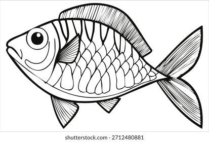 Fish illustration, fish icon, fish artwork