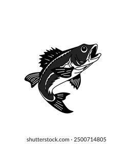 Fish illustration isolated with white background 