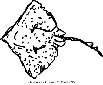 Pescado, ilustración, vector sobre fondo blanco.