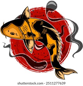 Fish Illustration With Vintage Style Vector Made by Flammaduckstudio For Your Artwork