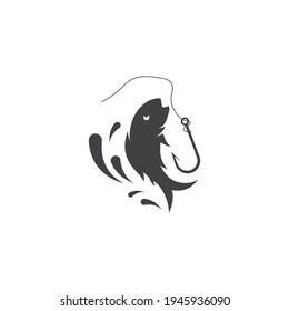 Plantilla vectorial de logotipo de ilustración de peces