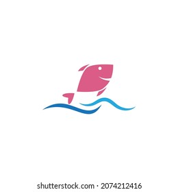 Fish ilustration logo vector template