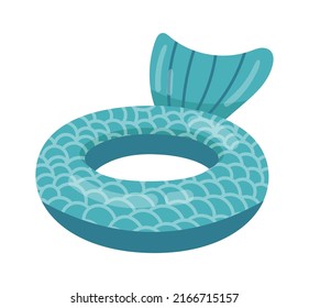 Fish Inflatable Rubber Ring. Swimming Pool icon. Vector illustration