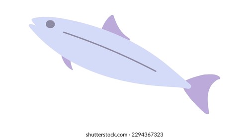 Fish Ingredient for seafood pizza. Vector illustration