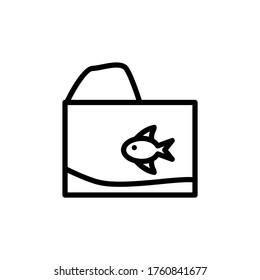 Fish, island, ocean icon. Simple line, outline vector elements of saving marine icons for ui and ux, website or mobile application