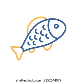 Fish isolated icon. Farm animal sign. Graph symbol for your web site design, logo, app, UI. Vector illustration
