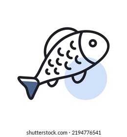 Fish isolated icon. Farm animal sign. Graph symbol for your web site design, logo, app, UI. Vector illustration