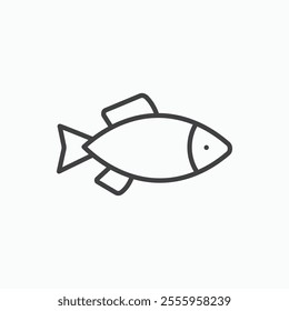 Fish isolated icon. vector illustration.