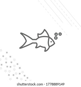 fish isolated line icon for web and mobile
