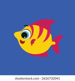fish isolated on blue background