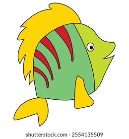 A fish isolated on a white background