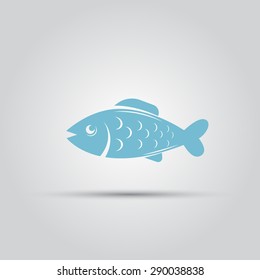 Fish isolated vector icon