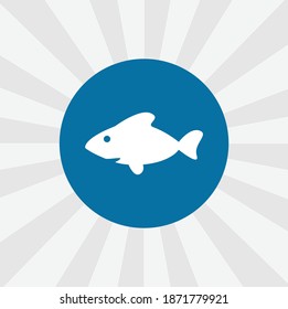 fish isolated vector icon. sea animal design element