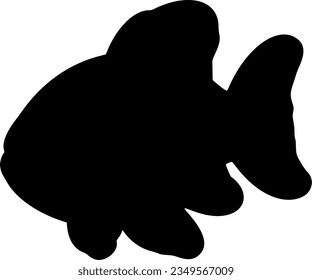 icono de silueta vectorial aislada de peces