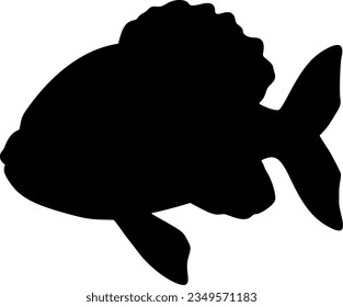 fish isolated vector silhouette icon