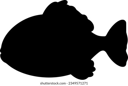 Fisch einzeln auf Vektorsilhouette