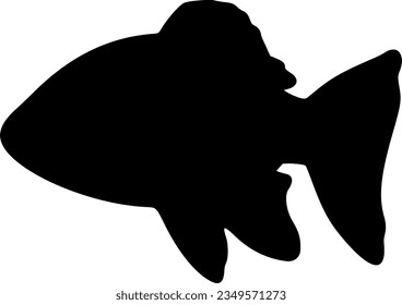 icono de silueta vectorial aislada de peces