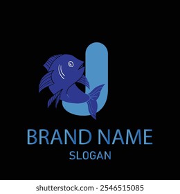 DESIGN DO LOGOTIPO DA LETRA J FISH