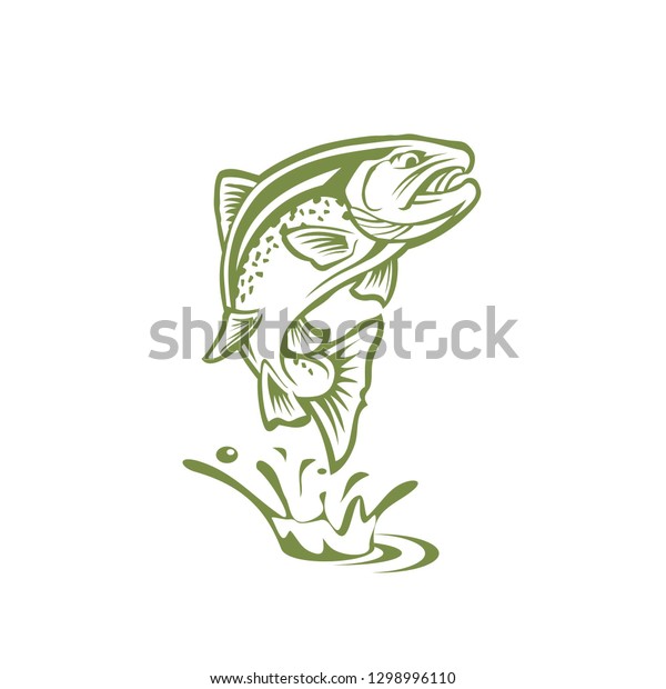 Fish Jump Out Water Stock Vector (Royalty Free) 1298996110