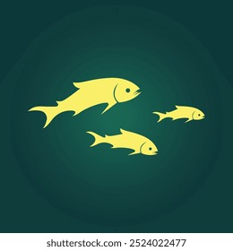 Fisch springen trendige Kunstwerk beeindruckend abstrakte Vektorgrafik bunt nützlich design.eps