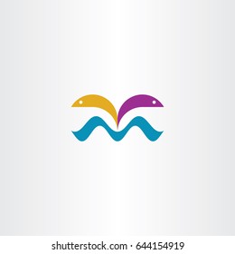 fish jump from water vector