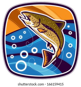 Fish jumped out of the water