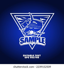 ilustración vectorial de mascota que salta peces