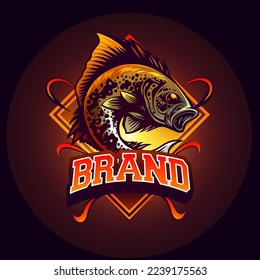 fish jumping mascot vector illustration 