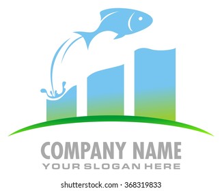 Fish Jumping Out Of Water Chart Diagram Image Icon