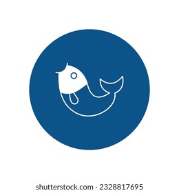 Icono vector de salto de peces con colores de fondo de moda que pueden editar o modificar fácilmente


