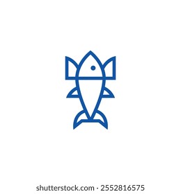 Fish King abstract logo design.