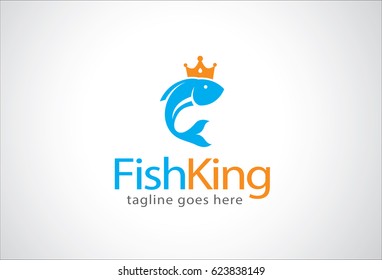 Fish King Logo Template Design