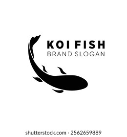 FIsh or Koi Fish or Fishing logo with simple design and color.