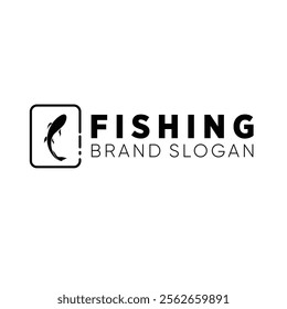 FIsh or Koi Fish or Fishing logo with simple design and color.